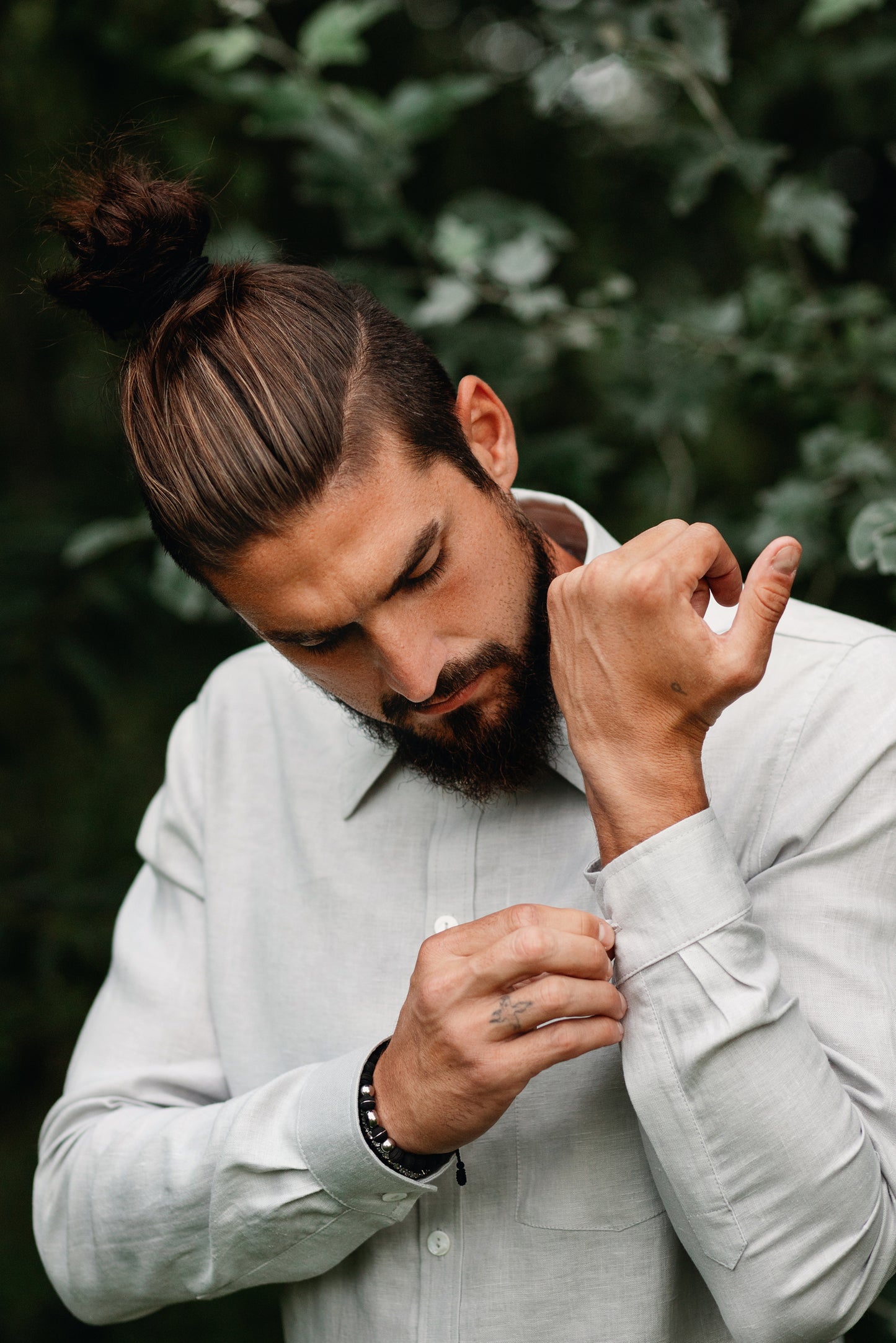 CHEMISE GRIS CLAIR CINTRÉ